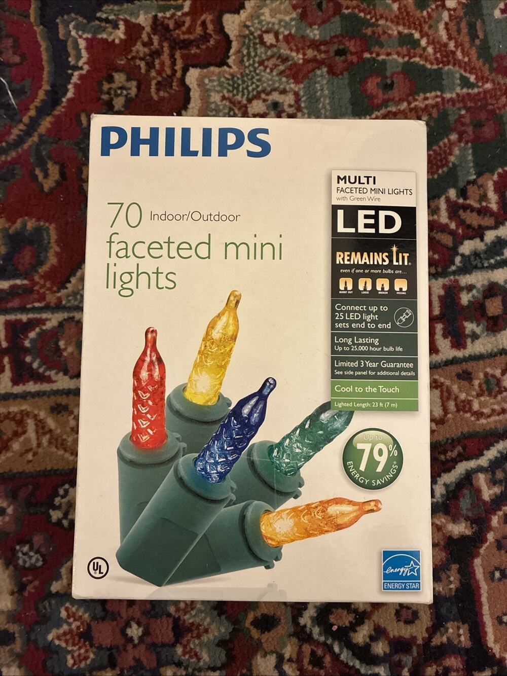 Philips 70 Indoor/outdoor LED multi Colored‎ Mini Lights NIB